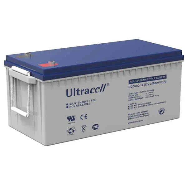 Batería de gel de ciclo profundo Ultracell UCG200-12 200Ah 12V