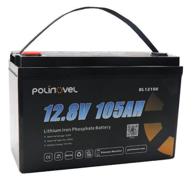 batería de litio 12.8V 105Ah 12V 100Ah Polinovel BL12100