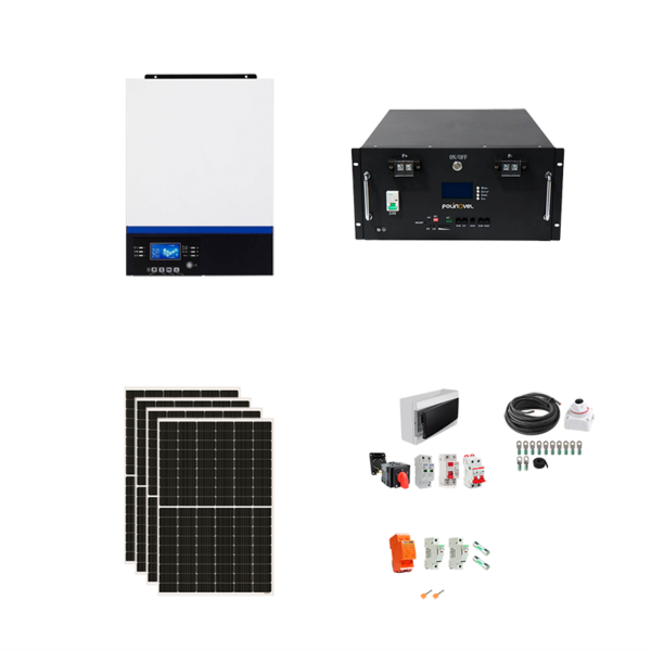 kit solar axpert VMIV 3000W litio rack