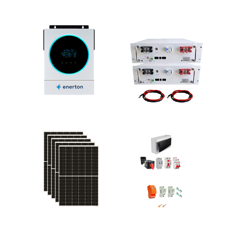Kit off grid 5,6kW MPPT sinc + 2x100Ah rack litio + 7x550Wp - Enerton ...